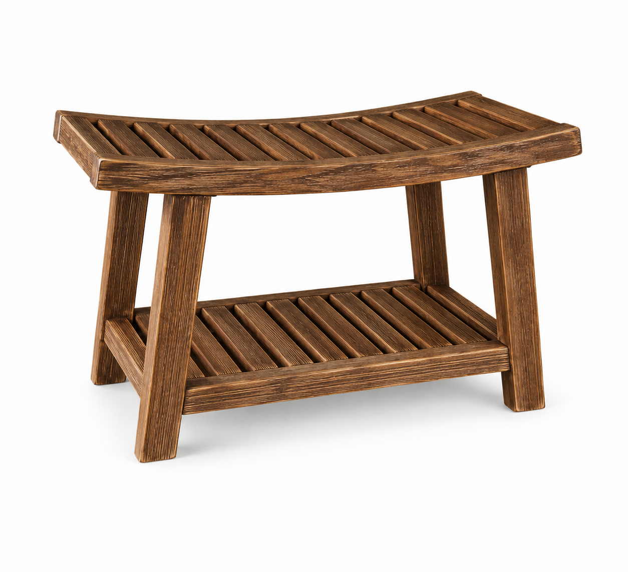 Brown entryway bench