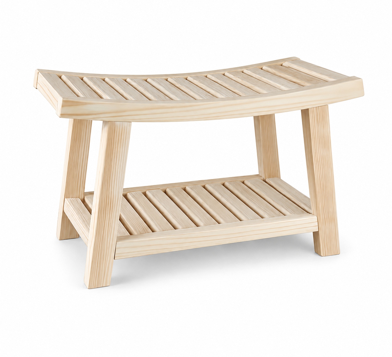Oak entryway bench
